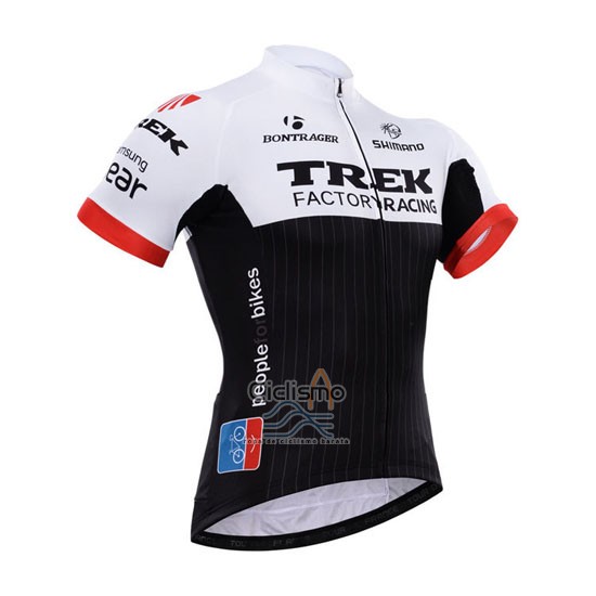 Trek Factory Racing Ropa Ciclismo Culotte Corto 2015 Mangas Cortas Blanco y Negro